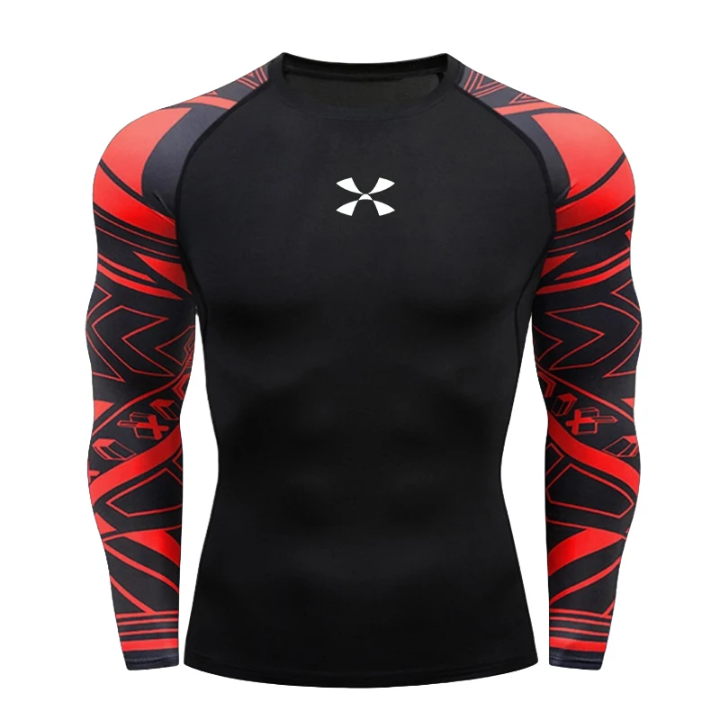 Rash Guard - Мужская компрессионная футболка для тренировок и
