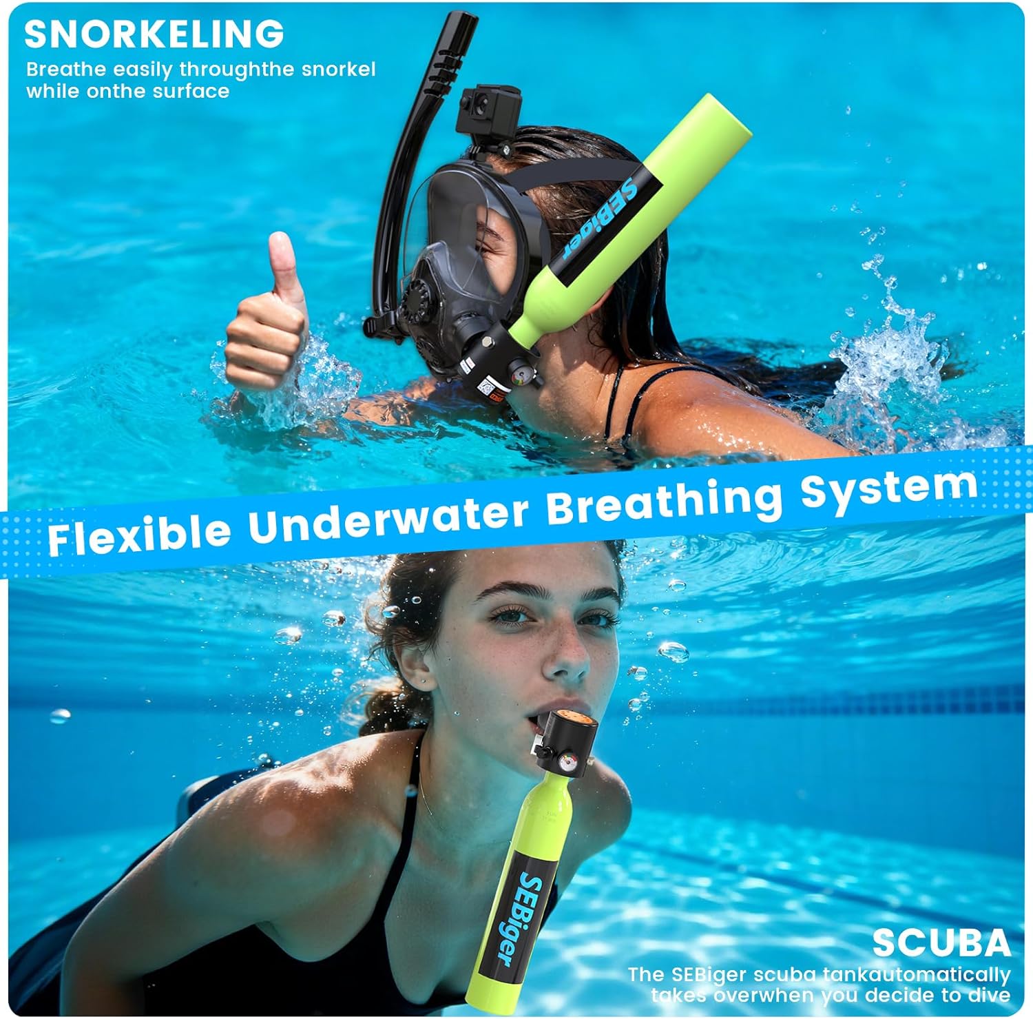 Мини-баллон для дайвинга 0,5 л – обзор и цена Snorkel Set